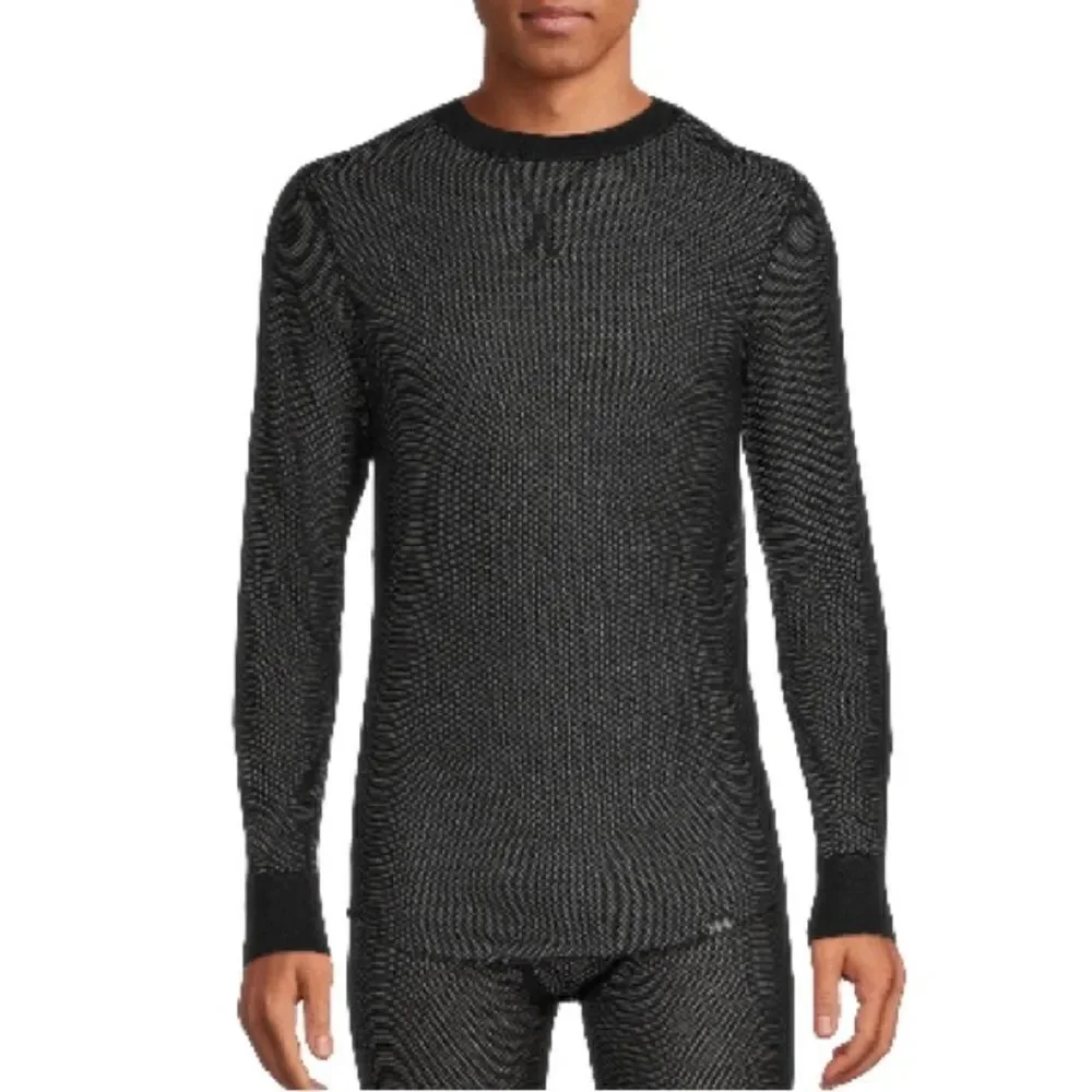 Men’s Reversible Thermal Crew Neck Top Shirt Size M
